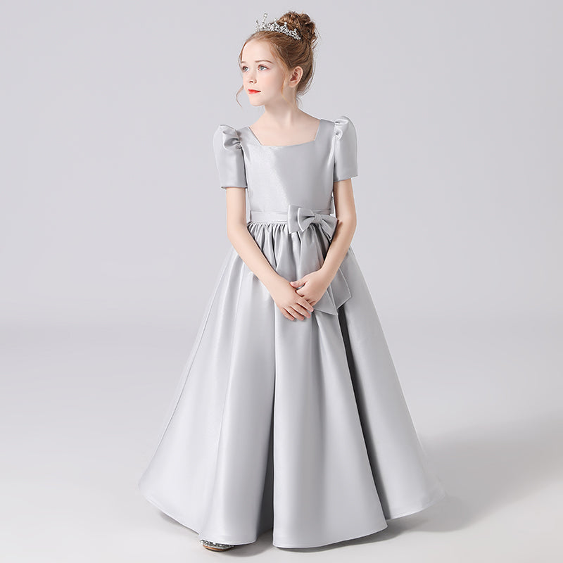 Girls First Communion Dresses Flower Girls Dress Princess Birthday Party Dress Satin Formal Dresses For Teens