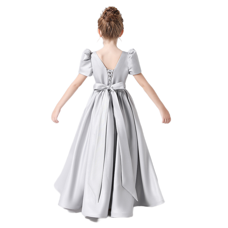 Girls First Communion Dresses Flower Girls Dress Princess Birthday Party Dress Satin Formal Dresses For Teens
