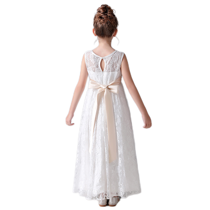 Flower Girl Dresses For Wedding Lace Pagaent Ball Gown Girls Birthday Party Dress Sleeveless
