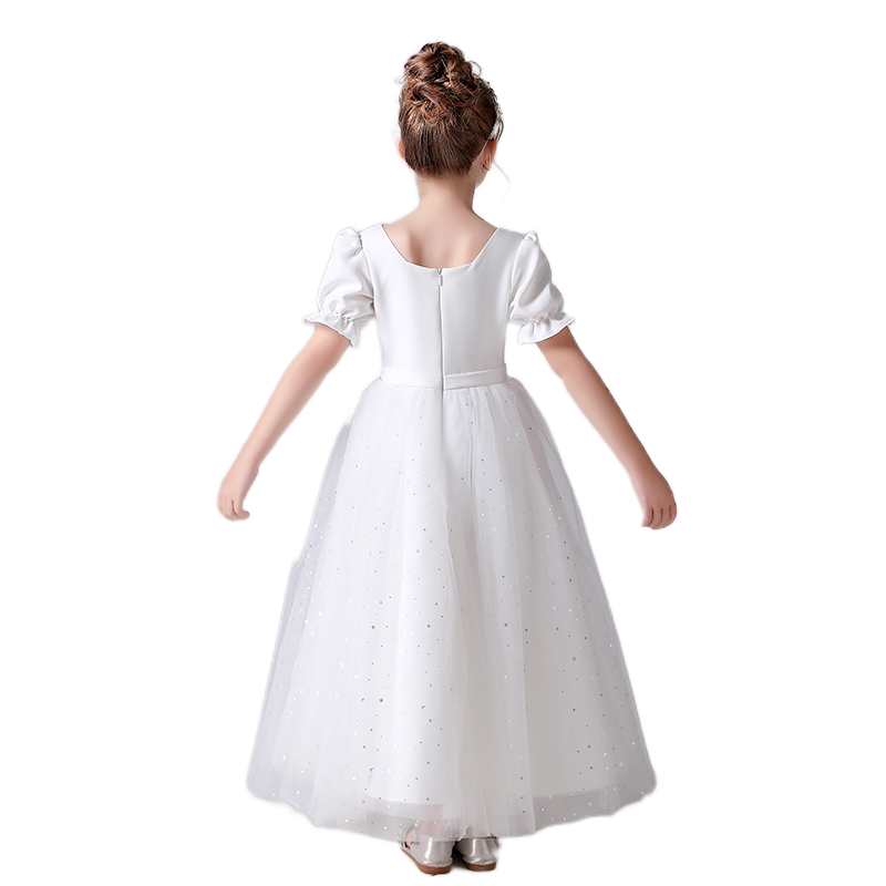 Junior Bridesmaid Dress For Wedding White Flower Girl Dresses Princess Brithday Party Dresses