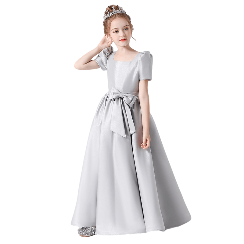 Girls First Communion Dresses Flower Girls Dress Princess Birthday Party Dress Satin Formal Dresses For Teens