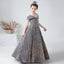 Dideyttawl Girls Princess Dress Off Shoulder Sequin Ball Gown for Wedding Party
