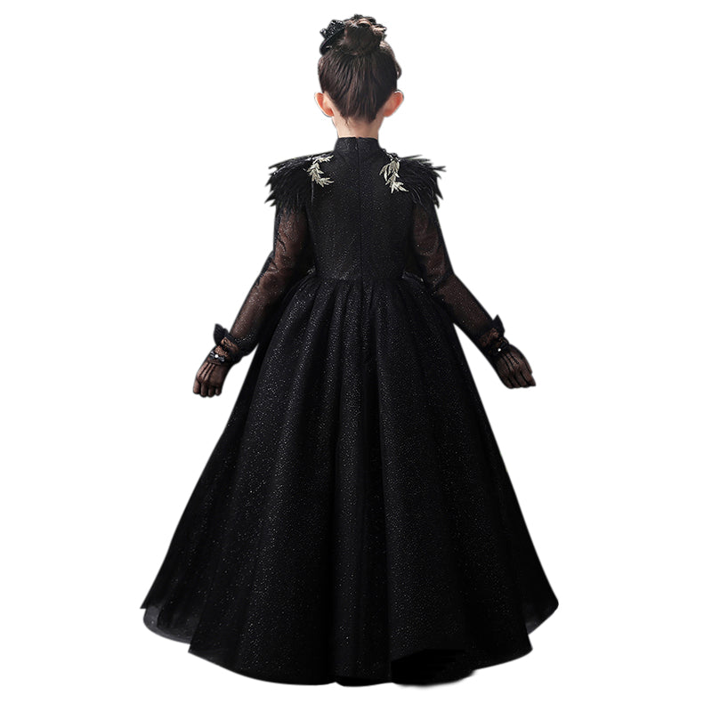 Girls Halloween Dresses Fancy Party Dresses For Teens Tulle Evening Dresses Long Sleeve