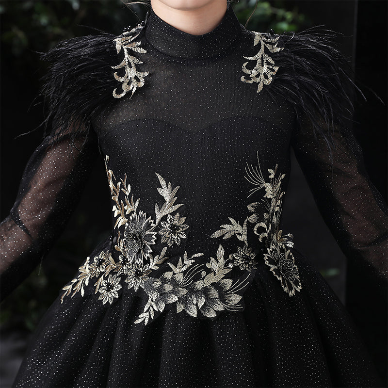 Girls Halloween Dresses Fancy Party Dresses For Teens Tulle Evening Dresses Long Sleeve