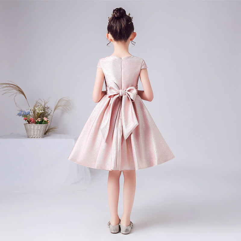 Flower Girl Dresses For Wedding Little Girl Formal Princess Dress Short Sleeve