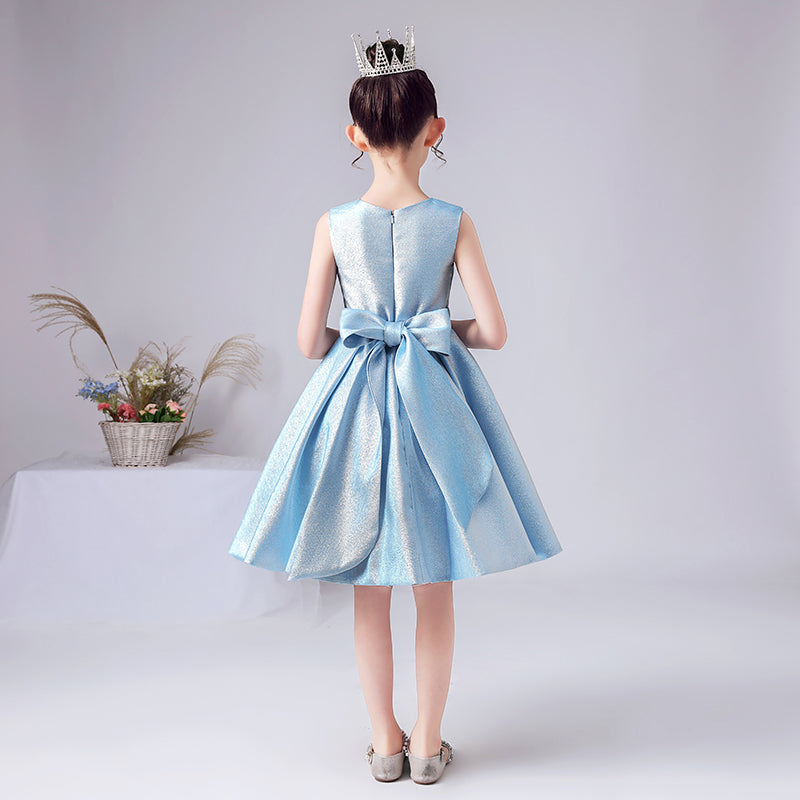 Junior Bridesmaid Dress For Wedding Flower Girl Princess Dress Short Sleeve