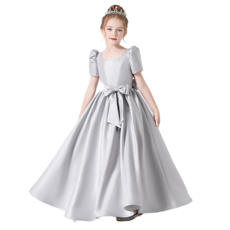 Girls First Communion Dresses Flower Girls Dress Princess Birthday Party Dress Satin Formal Dresses For Teens