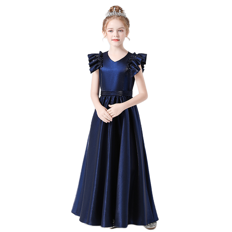 Junior Formal Dresses For Special Occasion Evening Gown For Teens Navy Piano Dresses Floor Length