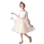 Dideyttawl Flower Girl Dress with Sleeveless Satin Bodice and Tiered Dress
