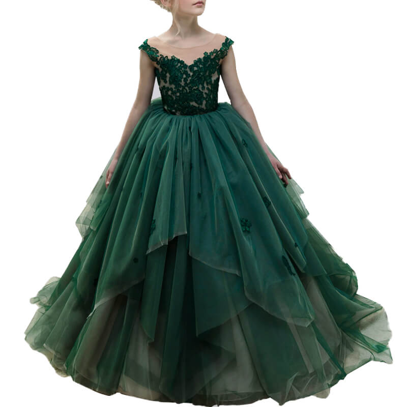 Dark Green Teens Cocktail Dress Birthday Party Dress for Girls Trailing Gown, Dark Green / 6 Dark Green Teens Cocktail Dress Birthday Party Dress for Girls Trailing Gown, Dark Green / 6