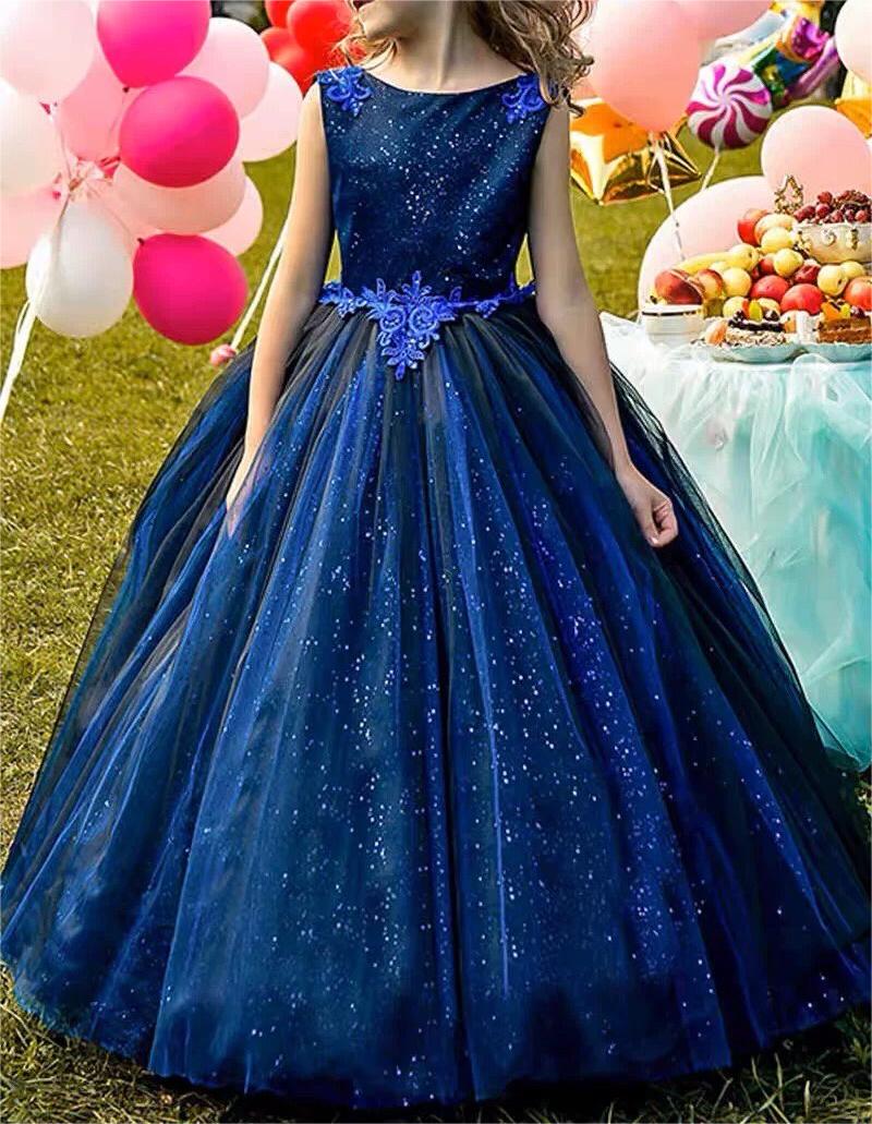 V-Back Birthday Dress Irregular Tail Princess Dress