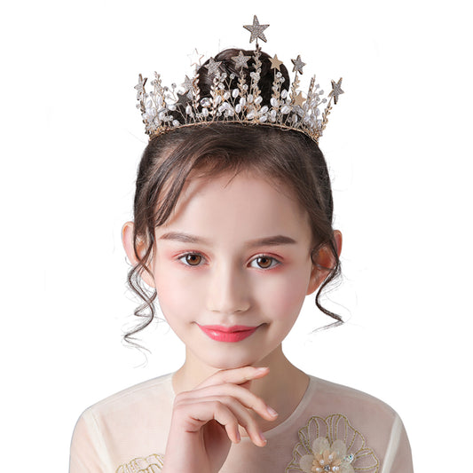Gold Pearl Hair Accessories Front View