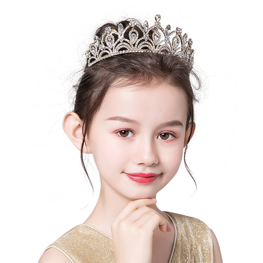 Gold Crystal Hair Accessories Front View