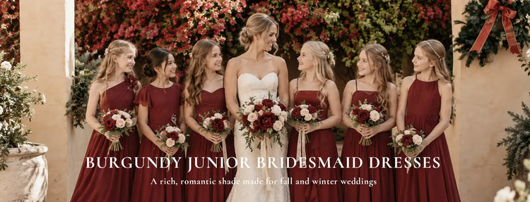 Burgundy Junior Bridesmaid Dresses