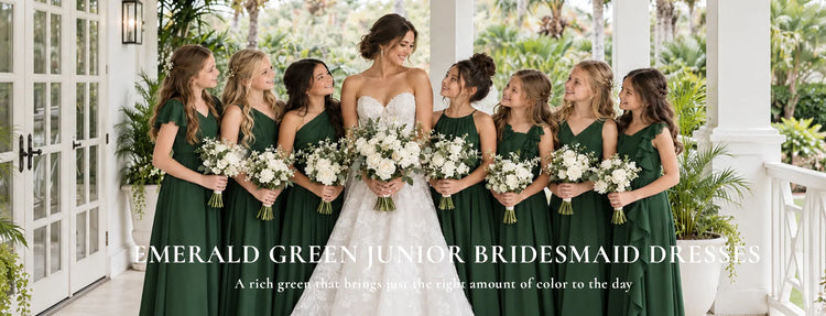 Emerald Green Junior Bridesmaid Dresses