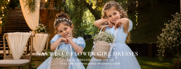 Baby Blue Flower Girl Dresses