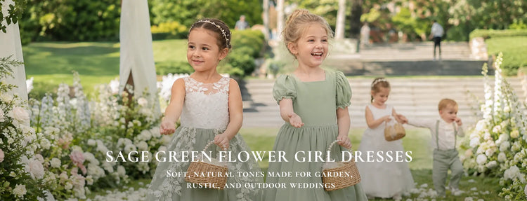Sage Green Flower Girl Dresses