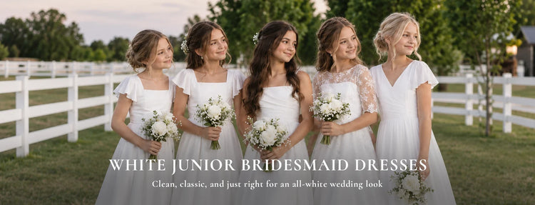 White Junior Bridesmaid Dresses