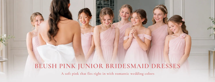 Blush Pink Junior Bridesmaid Dresses