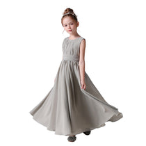 Dideyttawl Pleated Chiffon Flower Girl Dresses Sleeveless Wedding Guest Dress Simple Athenian Style A-Line Dresses for Special Occasion