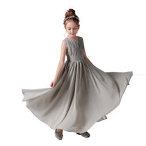 Dideyttawl Pleated Chiffon Flower Girl Dresses Sleeveless Wedding Guest Dress Simple Athenian Style A-Line Dresses for Special Occasion