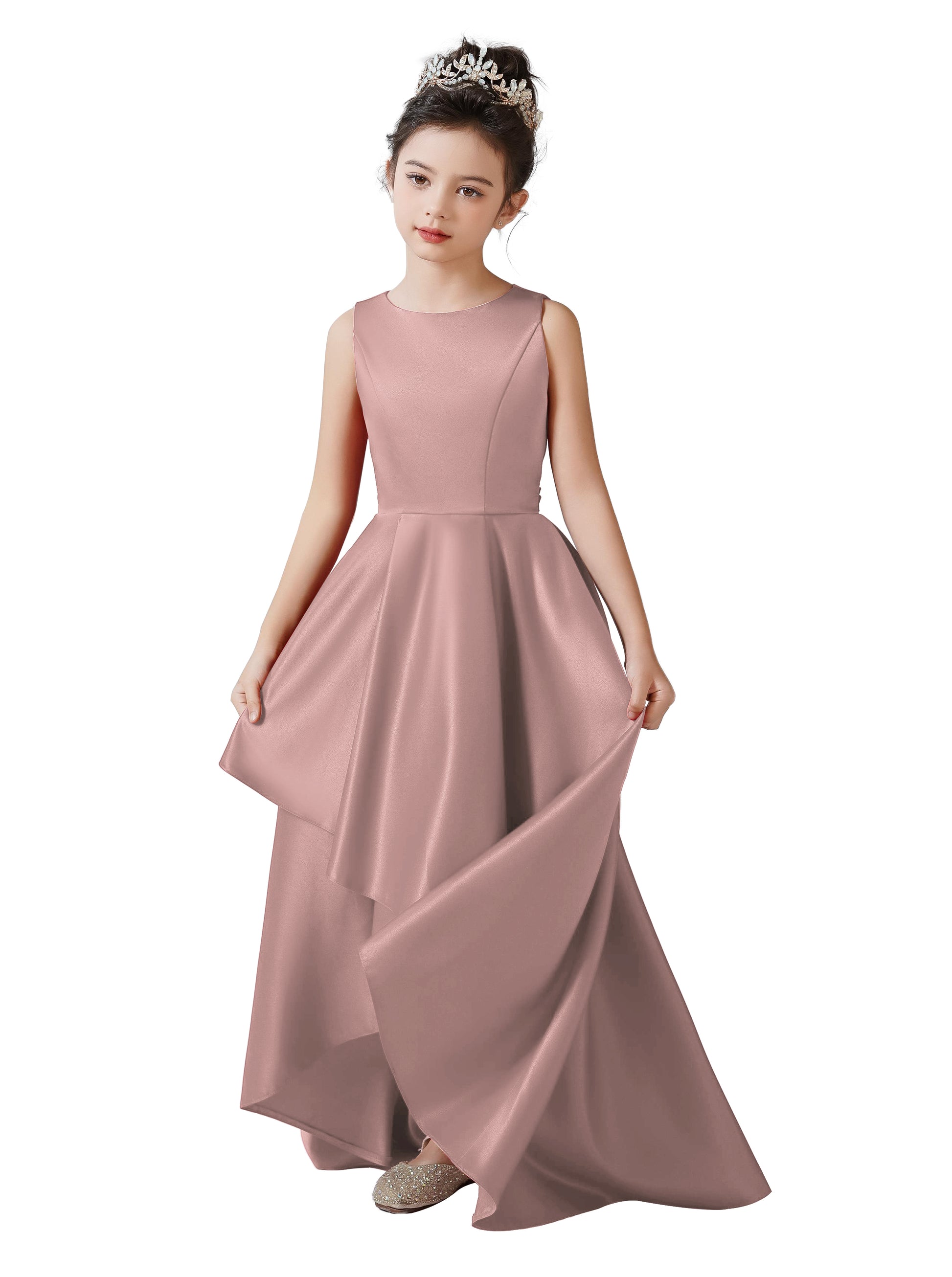 Girls Satin Formal Dress | Piano Recital Dresses | Dideyttawl Girls Satin Formal Dress | Piano Recital Dresses | Dideyttawl