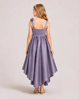 Wisteria Satin A-line Girls Formal Dress Back View