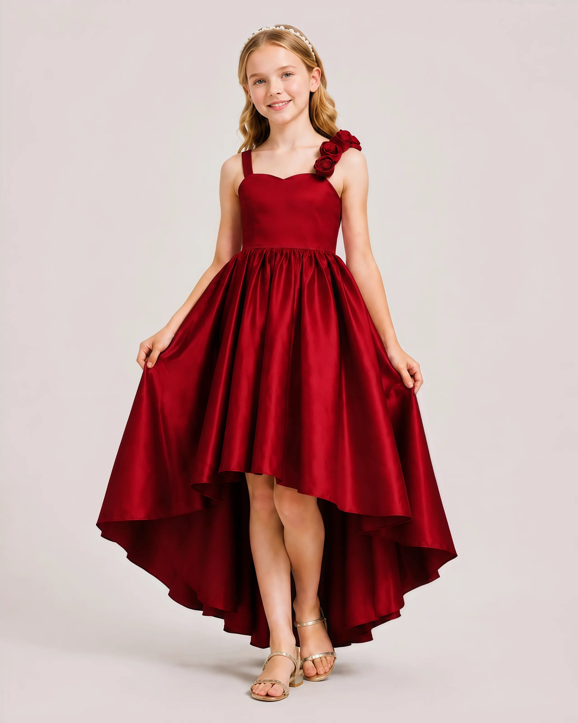 Burgundy Junior Bridesmaid Dresses