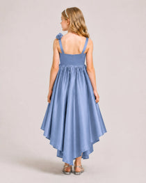 Dusty Blue Junior Bridesmaid Dresses