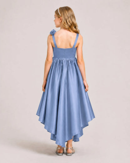 Dusty Blue Junior Bridesmaid Dresses