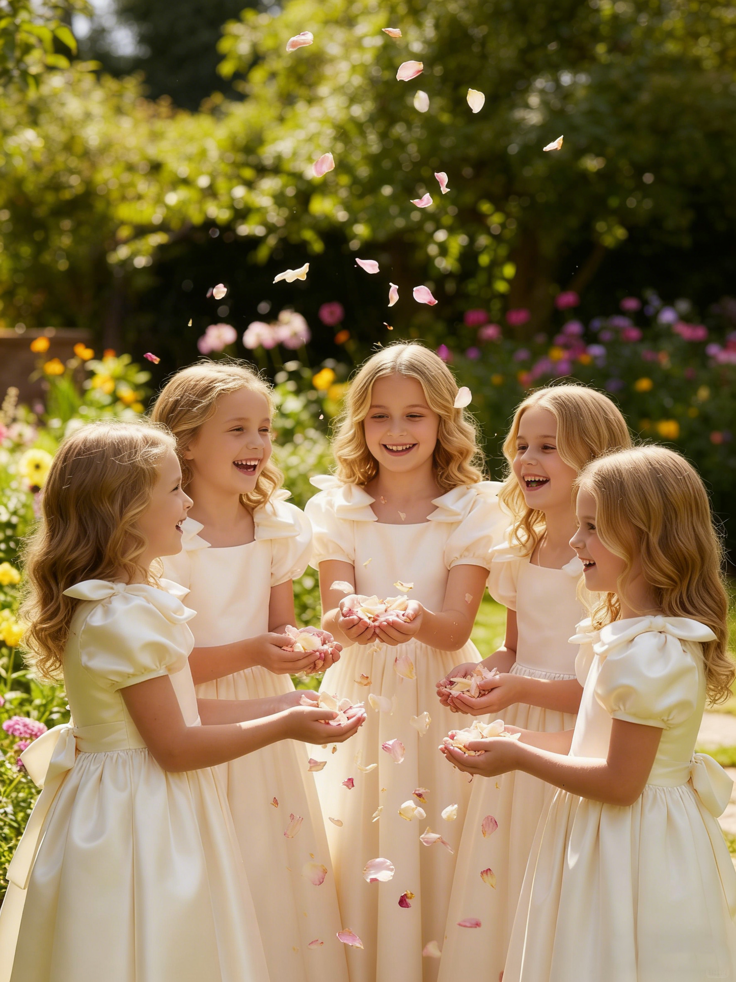 dideyttawl 2026 Satin Flower Girl Dress A Line Big Bow Long Prom Princess Ball Gown Puff Sleeves Junior Bridesmaid Dress 2773