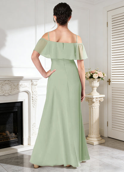 dideyttawl Spaghetti Straps Junior Bridesmaid Dresses for Wedding A-Line Chiffon Pageant Girls Formal Party Dress 003