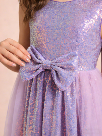 dideyttawl 2026 Flower Girls Dress Sparkly Sequins Tulle Sleeveless Prom Gown Floor Length Jr Bridesmaid Dresses 2557