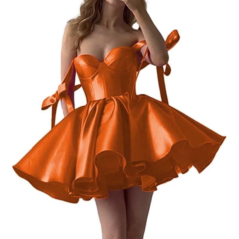 2025 Lace up Back Mini Wedding Dress Elegant Short Formal Dress Women Backless Puffy Prom Dress