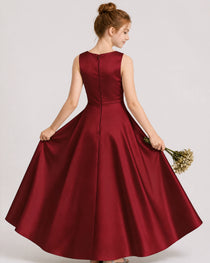 Burgundy Junior Bridesmaid Dress