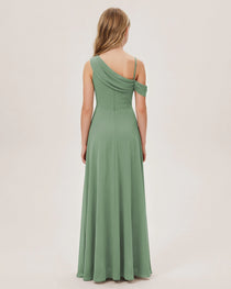 Eucalyptus Chiffon Junior Bridesmaid Dress