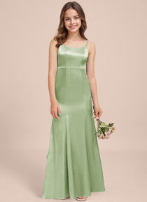 Dideyttawl Mermaid Girls Formal Dress Satin Special Occasion Dress for Girls 2522