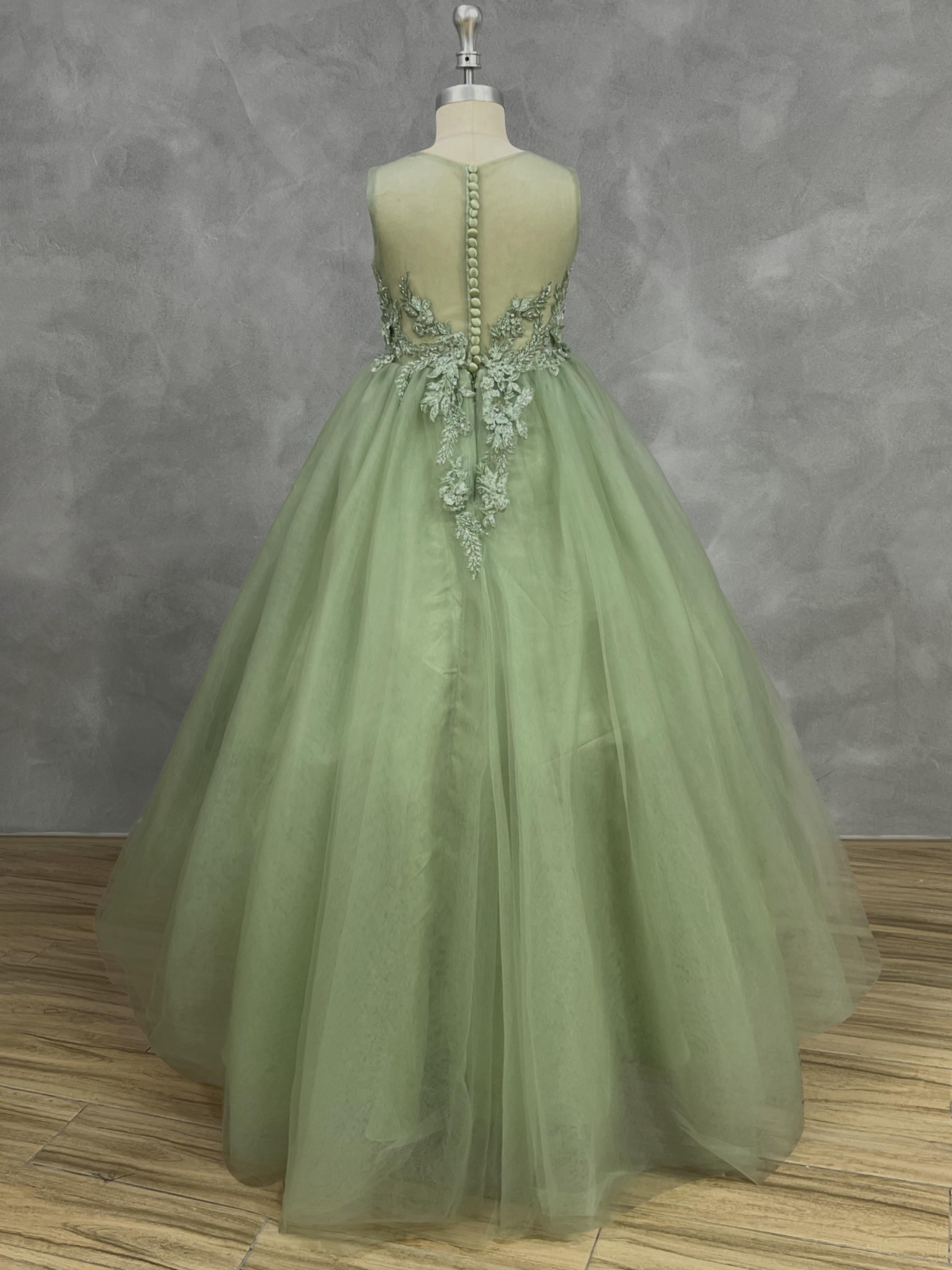 Dideyttawl 2026 Spring Embroidery Lace Appliqued Tulle Pageant Dress Puffy Princess Dress Strapless Full Length Pageant Dress サブ画像