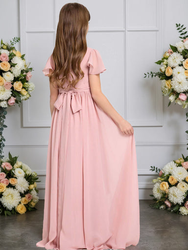 girls bridesmaid dress Junior bridesmaid dress, Flower girl dress lace, Boho flower girl dress,  Tulle flower girl dress,Tutu dress,Girl party dress,Communion dress