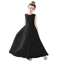 Dideyttawl Chiffon Junior Bridesmaid  Dress Girls Formal Gown for Girls