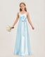 Baby Blue Satin Junior Bridesmaid Dress