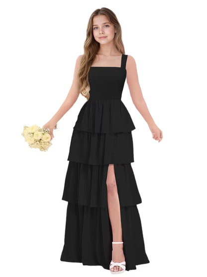 Black Junior Bridesmaid Dress for Girls