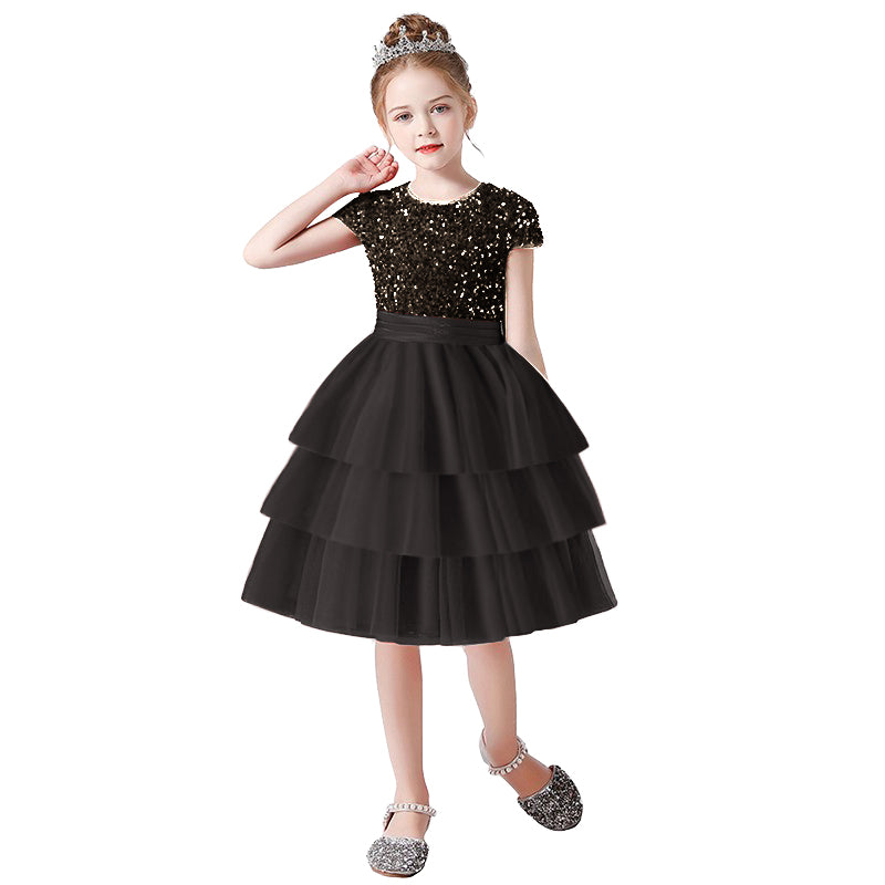 Dideyttawl Cupcake Dresses For Kids Short Mini Birthday Party Gowns Tulle Tutu Dress Sequins Short Dress For Flower Girls Princess Dress, Black / 4 Dideyttawl Cupcake Dresses For Kids Short Mini Birthday Party Gowns Tulle Tutu Dress Sequins Short Dress For Flower Girls Princess Dress, Black / 4