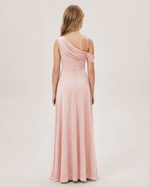 Blush Pink Chiffon Junior Bridesmaid Dress