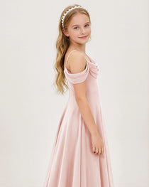 Blush Pink Chiffon Junior Bridesmaid Dress