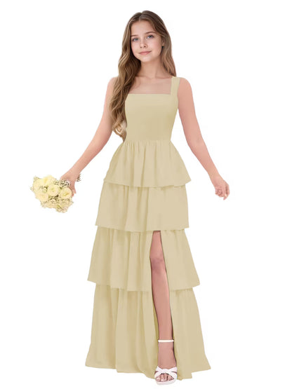 Champagne Junior Bridesmaid Dress for Girls