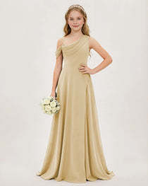 Champagne Chiffon Junior Bridesmaid Dress
