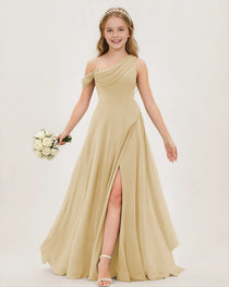 Champagne Chiffon Junior Bridesmaid Dress