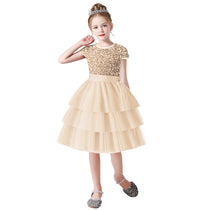 Dideyttawl Girls Burgundy Princess Dress Short Sleeve Tulle Ball Gown for Wedding Party