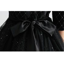 Dideyttawl Velvet Dress For Girls Fancy Shining Stars Dresses Holiday Party Dresses Tulle Floor Length